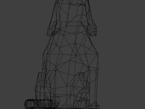 犬 3Dプリントモデル