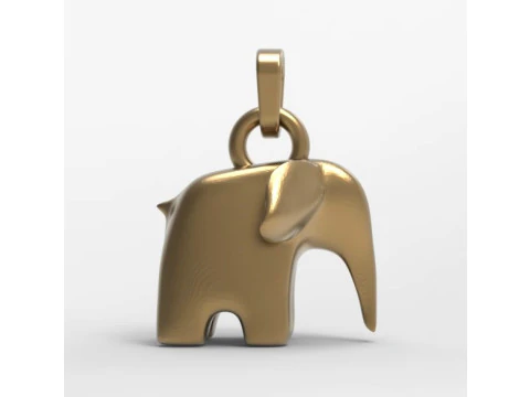 हाथी पेडेंट 3D प्रिंट मॉडल