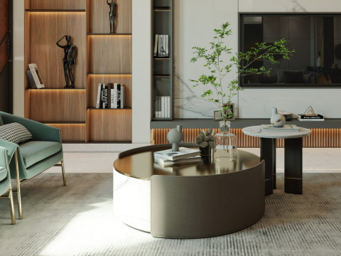 Luxury Modern Living room 01 3D Модель
