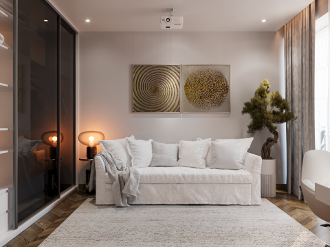 GuestBedroom01 3D Model