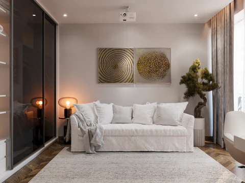 ГостьСпальня01 3D Модель