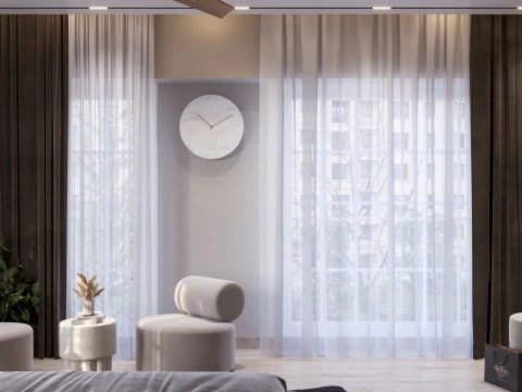 Luxury Master Bedroom 01 3D Model
