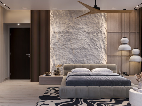 Luxury Master Bedroom 01 3D Model