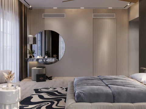 Luxury Master Bedroom 01 3D Model