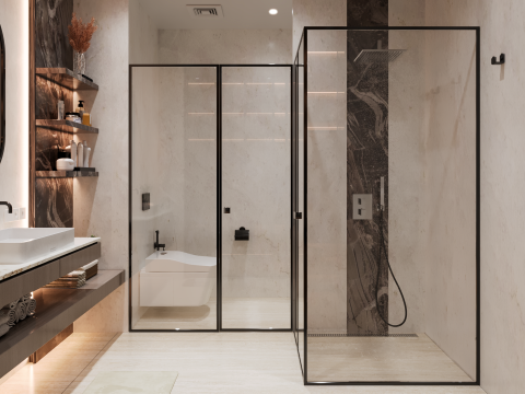 Luxury Bathroom 01 3D Model