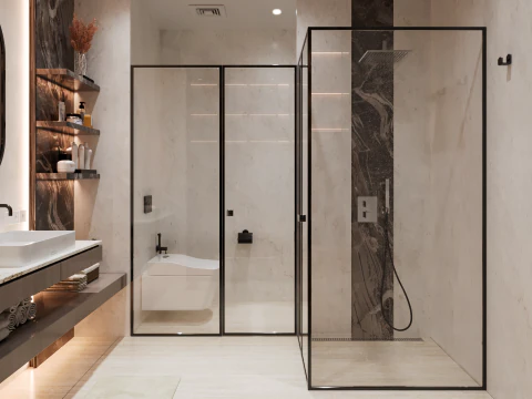 Luxury Bathroom 01 3D Model