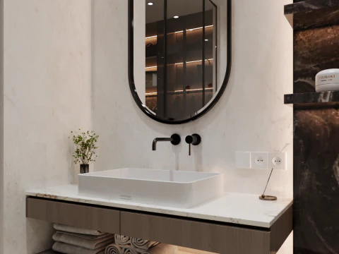 Luxury Bathroom 01 3D Model
