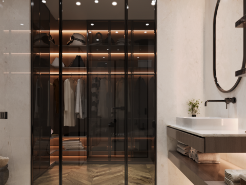 Luxury Bathroom 01 3D Model