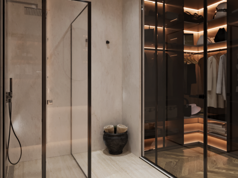 Luxury Bathroom 01 3D Model