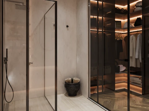 Luxury Bathroom 01 3D Model