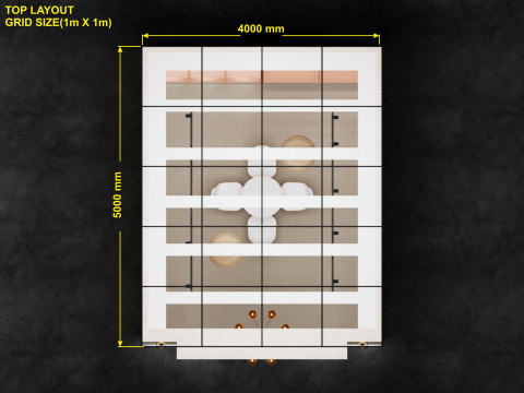 Exhibition Stand 5x4 1Side D1V1 3Dモデル