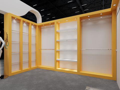 Exhibition Stand 5x4 2Sides D1V1 3D Модель