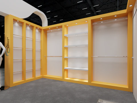 Exhibition Stand 5x4 2Sides D1V1 3D Model