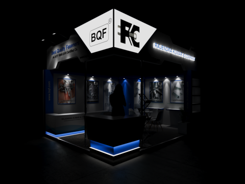 Exhibition Stand 5x4 2Sides D2V1 3D Model