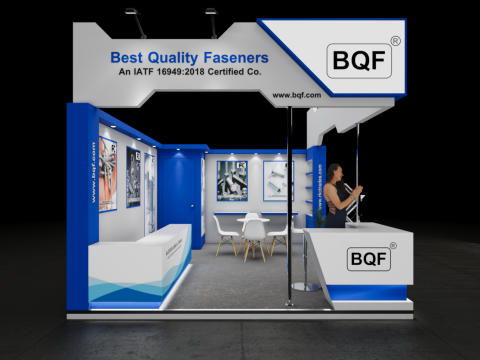 Exhibition Stand 5x4 2Sides D2V1 3D Model