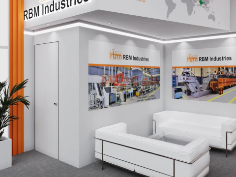 Exhibition Stand 7x4 2Sides D1V1 3D Model