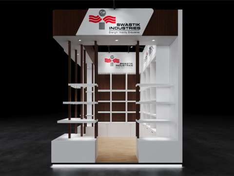 Exhibition Stand 35x3 2Sides D1V1 3D Model
