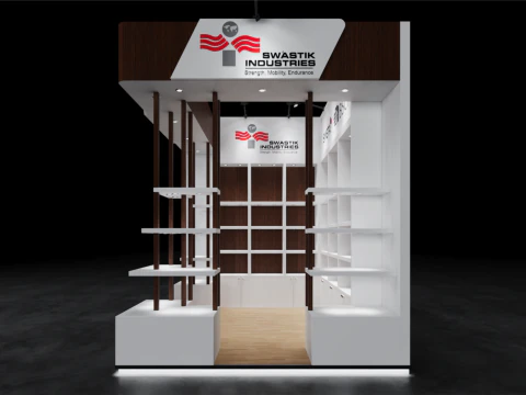 Exhibition Stand 35x3 2Sides D1V1 3D Model