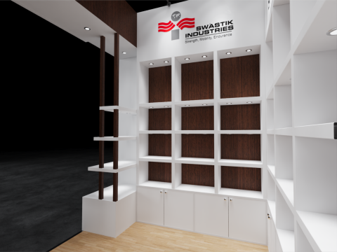 Exhibition Stand 35x3 2Sides D1V1 3D Model
