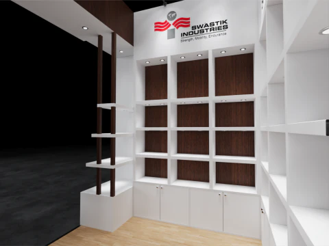 Exhibition Stand 35x3 2Sides D1V1 3D Model