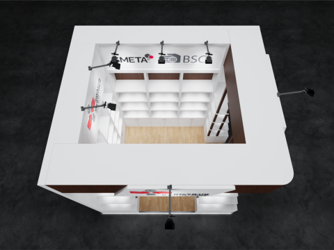 Exhibition Stand 35x3 2Sides D1V1 3D Model