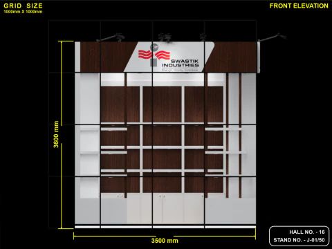 Exhibition Stand 35x3 2Sides D1V1 3D Model