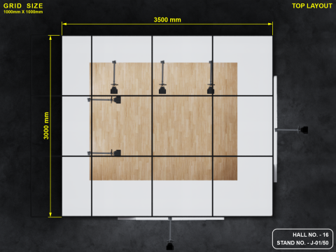 Exhibition Stand 35x3 2Sides D1V1 3D Model