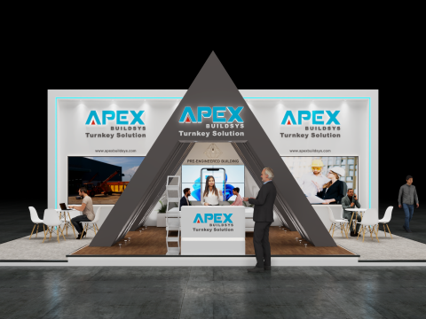 Exhibition Stand 10x5 3Sides D1V1 3D Model