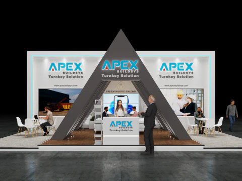 展示スタンド 10x5 3Sides D1V1 3Dモデル