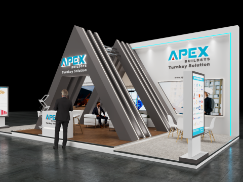 Exhibition Stand 10x5 3Sides D1V1 3D 모델