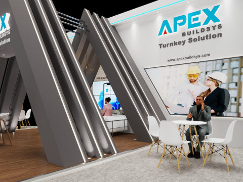 Exhibition Stand 10x5 3Sides D1V1 3D 모델