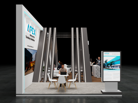 Exhibition Stand 10x5 3Sides D1V1 3D 모델