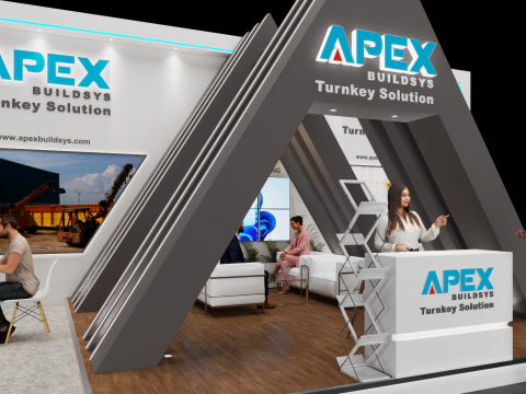Exhibition Stand 10x5 3Sides D1V1 3D 모델