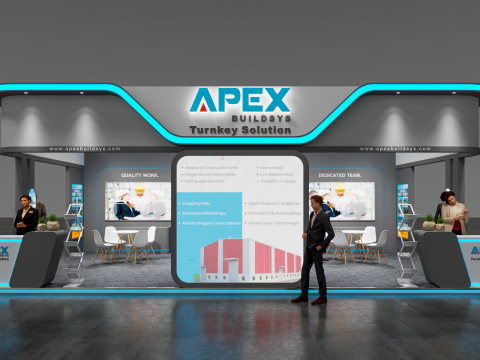 Exhibition Stand 10x5 3Sides D2V1 Modelo 3D