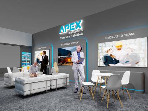 Exhibition Stand 10x5 3Sides D2V1 Modelo 3D
