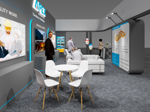 Exhibition Stand 10x5 3Sides D2V1 Modelo 3D