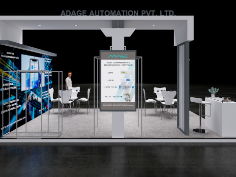 Exhibition Stand 6x4 3Sides D1V1 3D-Modell