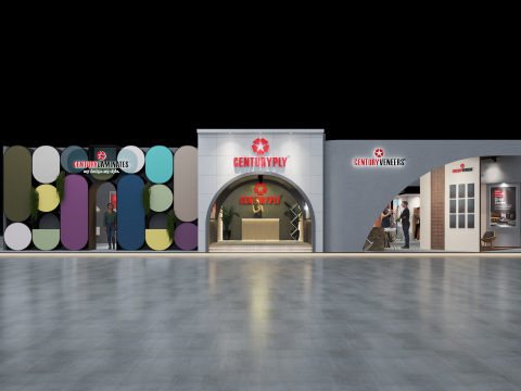 Exhibition Stand 20x15 4Sides D1V1 Modèle 3D