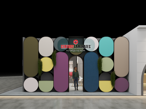 Exhibition Stand 20x15 4Sides D1V1 Modelo 3D