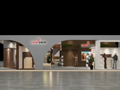 Exhibition Stand 20x15 4Sides D1V1 3D Model