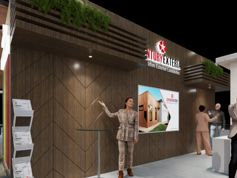 Exhibition Stand 20x15 4Sides D1V1 Modelo 3D