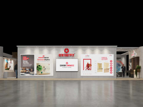 Exhibition Stand 20x15 4Sides D1V1 Modelo 3D