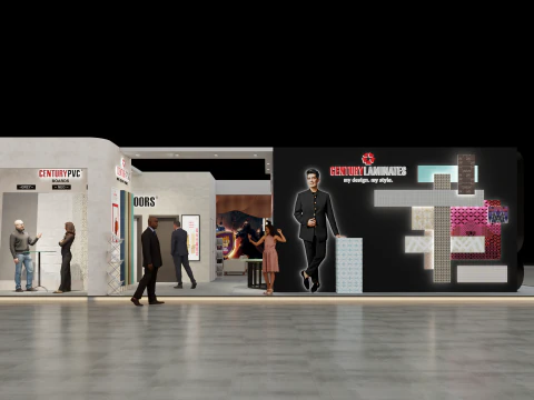 Exhibition Stand 20x15 4Sides D1V1 3D Model