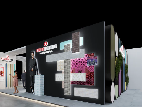 Exhibition Stand 20x15 4Sides D1V1 3D Model