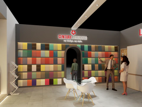 Exhibition Stand 20x15 4Sides D1V1 3D Model