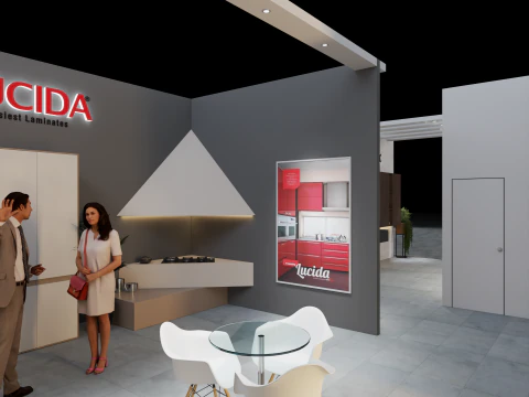 Exhibition Stand 20x15 4Sides D1V1 3D Model