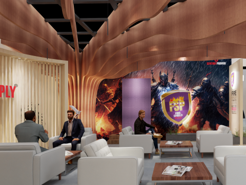Exhibition Stand 20x15 4Sides D1V1 Modelo 3D