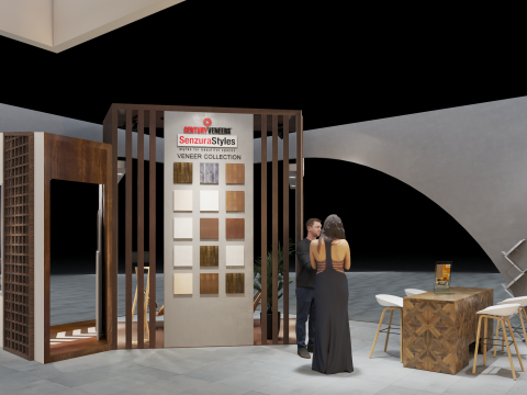 Exhibition Stand 20x15 4Sides D1V1 Modelo 3D