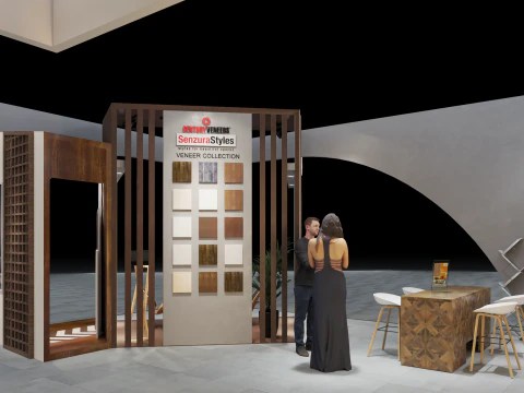 Exhibition Stand 20x15 4Sides D1V1 3D Model