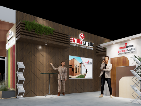 Exhibition Stand 20x15 4Sides D1V1 Modelo 3D
